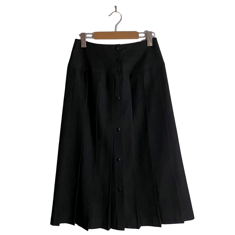 Career Collection Women's Petite Pleated A-line Wool Skirt